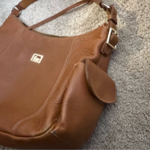 Dooney & Bourke Bag Shoulder Handbags Large Hobo Leather Brown Pink Interior - Picture 9 of 15